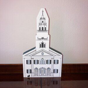 The Cat's Meow United Church of Acworth NH 1992 Wooden Shelf Sitter